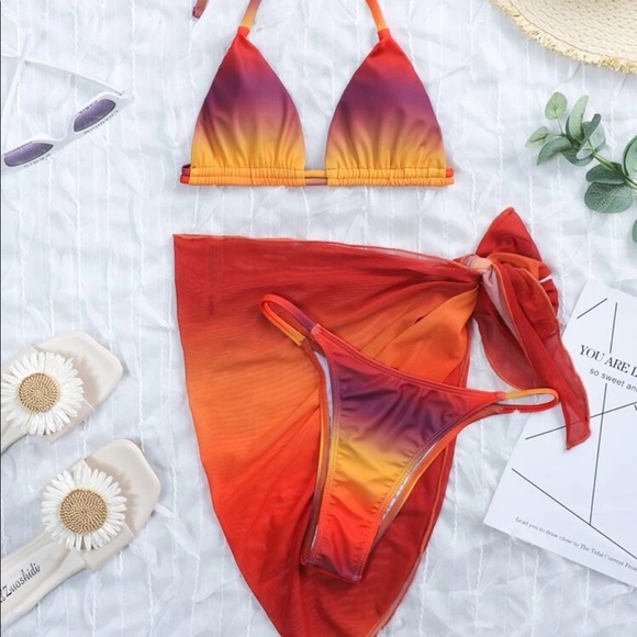 SUNSET VIBE 3 piece swim suit - Picture 2 of 2